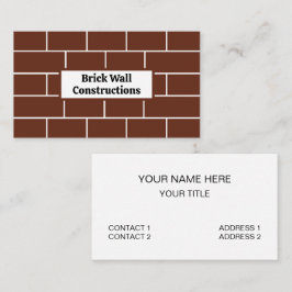Bakstenen Muur Bakstenen Constructie Visitekaartje