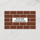 Bakstenen Muur Bakstenen Constructie Visitekaartje (Voorkant)