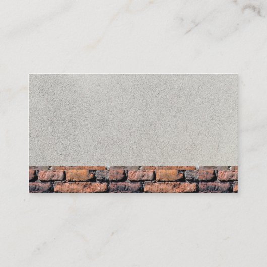 bakstenen muur | Bouwgereedschap en hard Pet Visitekaartje (Achterkant)
