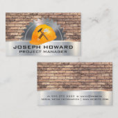 Bakstenen muur | cirkelzaag | Bouwgereedschap Visitekaartje (Voorkant / Achterkant)