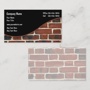 Bakstenen Muur Constructie Thema Visitekaartje