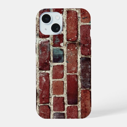 Bakstenen Muur Cool Textuur iPhone 15 Case (Achterkant)