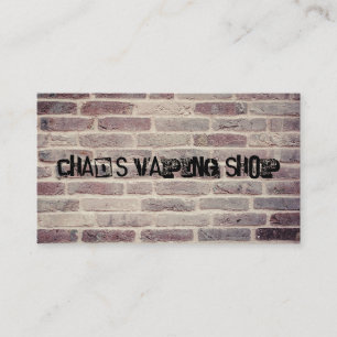 Bakstenen Muur en Zwarte Gradiënt Ombre Zakelijke  Visitekaartje