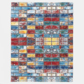 Bakstenen muur fleece deken (Voorkant)