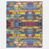 Bakstenen muur fleece deken (Voorkant)