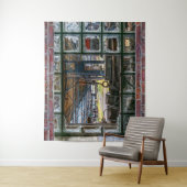 Bakstenen muur gebroken raam Graffiti kunst aan de Wandkleed (In situ)