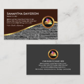 bakstenen muur gouden golf bakstenen laag visitekaartje (Voorkant / Achterkant)