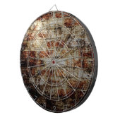 Bakstenen muur grunge texturen achtergrond dartbord (Voorkant Rechts)