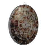 Bakstenen muur grunge texturen achtergrond dartbord (Voorkant Links)