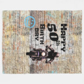 Bakstenen Muur Industrieel Grunge Motorfiets Graff Fleece Deken (Voorkant (Horizontaal))