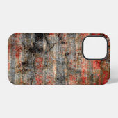 Bakstenen muur met grunge-effect iPhone hoesje (Achterkant horizontaal)