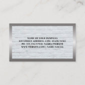 Bakstenen Muur | Metalen Rand Visitekaartje (Achterkant)