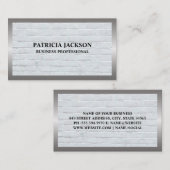 Bakstenen Muur | Metalen Rand Visitekaartje (Voorkant / Achterkant)