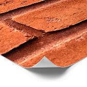 Bakstenen muur oranje bakstenen muur bakstenen poster (Hoek)