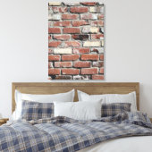 bakstenen muur rode muur bakstenen textuur achterg canvas afdruk (Insitu (Slaapkamer))