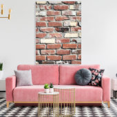 bakstenen muur rode muur bakstenen textuur achterg canvas afdruk (Insitu (Woonkamer))
