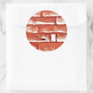 BAKSTENEN MUUR RONDE STICKER