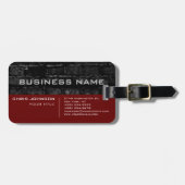 bakstenen muur rood zwart eigentijds bagagelabel (Voorkant horizontaal)