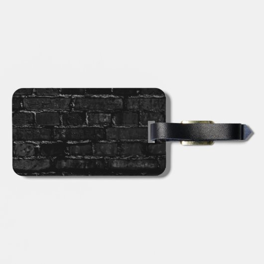 bakstenen muur rood zwart eigentijds bagagelabel (Achterkant horizontaal)