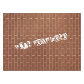 Bakstenen muur tafelkleed met aangepaste tekst (Voorkant (Horizontaal))