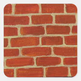 Bakstenen Muur Vierkante Sticker