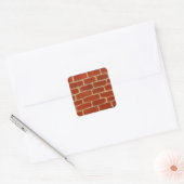 Bakstenen Muur Vierkante Sticker (Envelop)