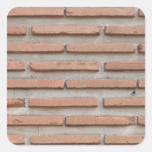 Bakstenen muur vierkante sticker (Voorkant)