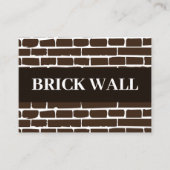 bakstenen muur visitekaartje (Voorkant)