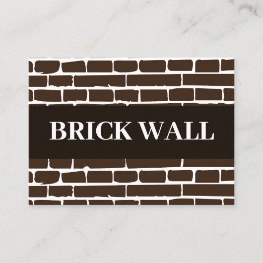 bakstenen muur visitekaartje (Voorkant)