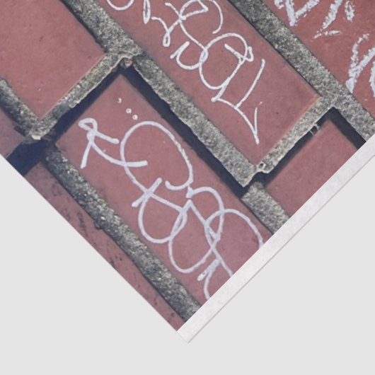 bakstenen muurgraffiti-ontkoppelingspapier tissuepapier (Detail)