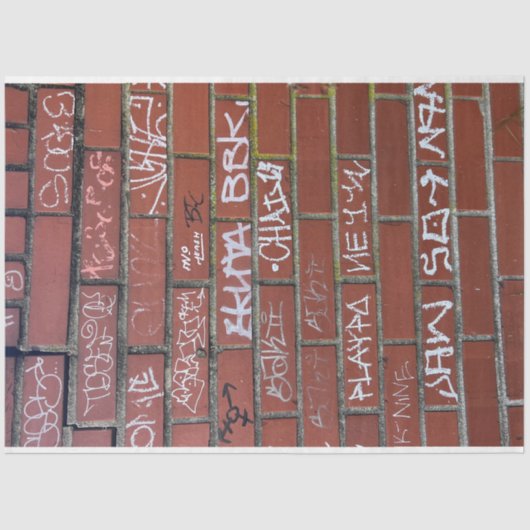 bakstenen muurgraffiti-ontkoppelingspapier tissuepapier (Voorkant)