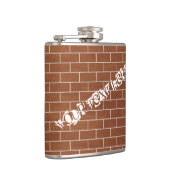 Bakstenen muurkolf met aangepaste tekst heupfles (Rechts)