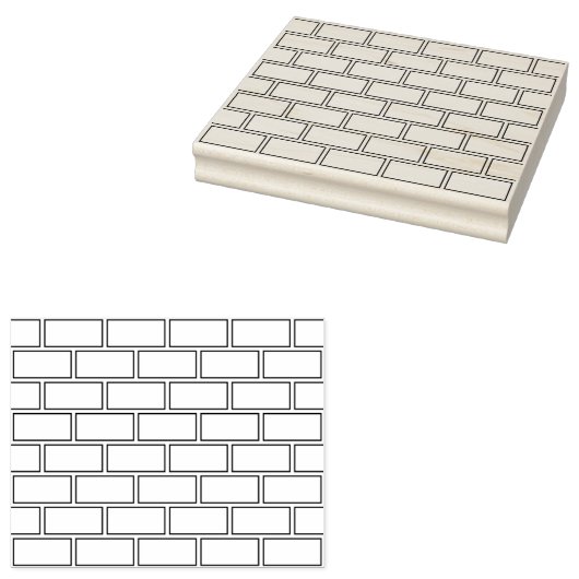 bakstenen muurkunststempel rubberstempel (Gestempeld)