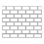 bakstenen muurkunststempel rubberstempel (Afrduk)