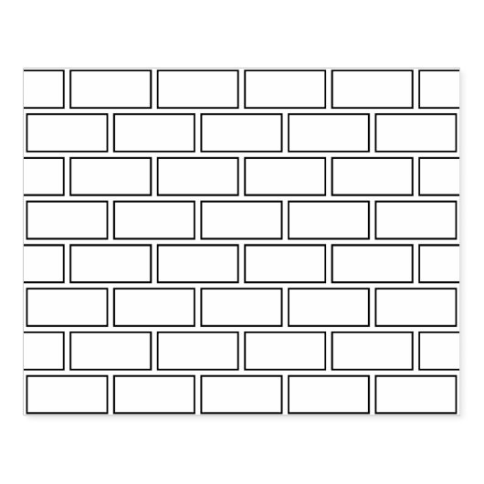 bakstenen muurkunststempel rubberstempel (Afrduk)