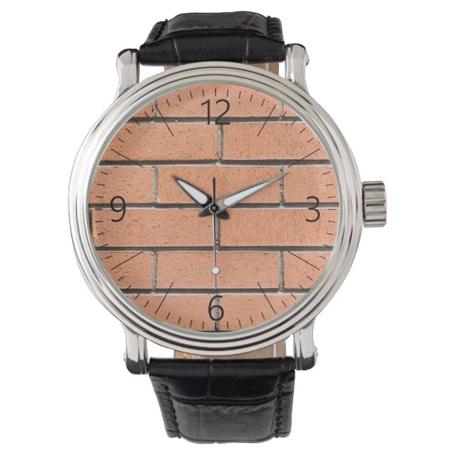 Bakstenen muurpatroon horloge (Voorkant)