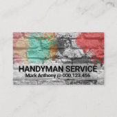 bakstenen muurverf spleet metselwerk visitekaartje (Voorkant)