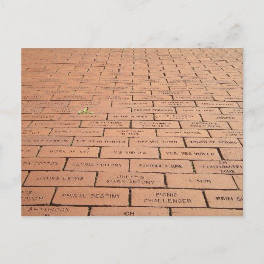 Bakstenen pad briefkaart (Voorkant)