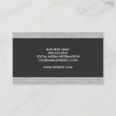 bakstenen wandbekleding | Zwarte textuur Visitekaartje (Achterkant)