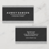 bakstenen wandbekleding | Zwarte textuur Visitekaartje (Voorkant / Achterkant)