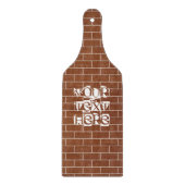 Bakstenen wandsnijplank met aangepaste tekst snijplank (Voorkant)