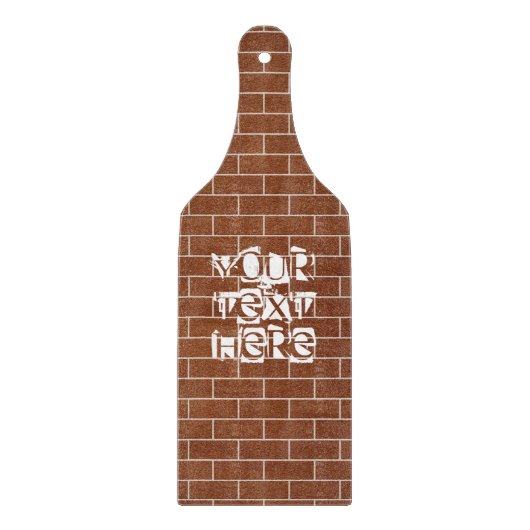 Bakstenen wandsnijplank met aangepaste tekst snijplank (Voorkant)