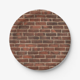 Bakstenenpatroon Papieren Bordje