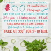 Baksuiker Cookie Recept Keukenhanddoek (Gevouwen)