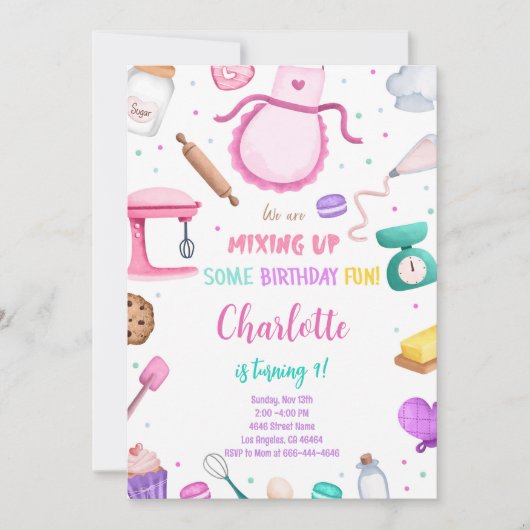 Baktaart uitnodiging (Voorkant)