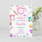 Baktaart uitnodiging (Staand voorkant)