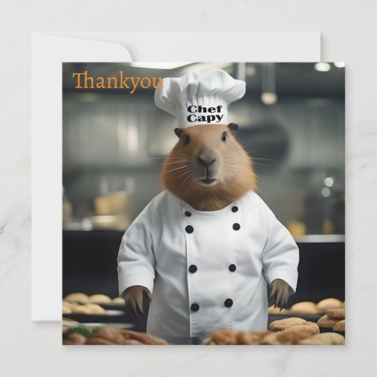Baktalent: De Culinaire Capybara Bedankkaart (Voorkant)