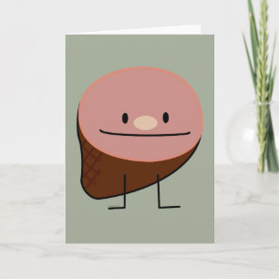 Bakte de de vakantie eiwithoning van de ham feestdagen kaart