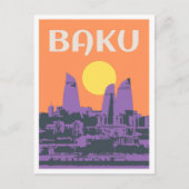 Baku Azerbaijan Art vintage Travel Briefkaart (Voorkant)