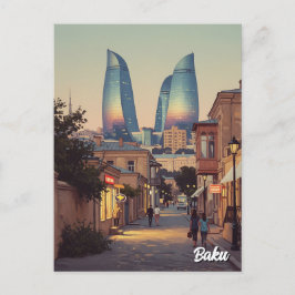 Baku Azerbaijan Travel  Briefkaart